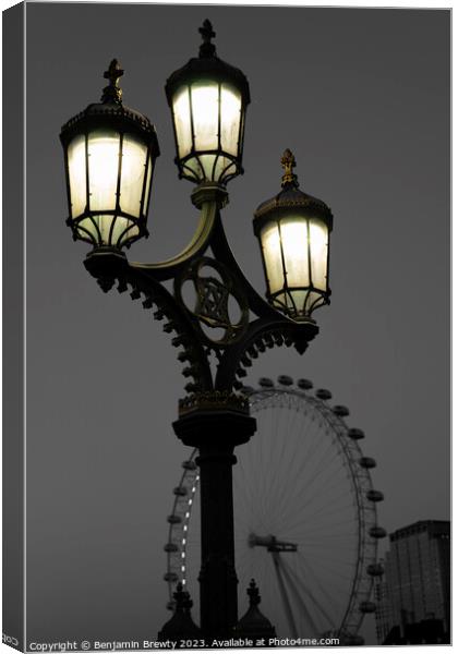 London Street Lamps  Canvas Print by Benjamin Brewty