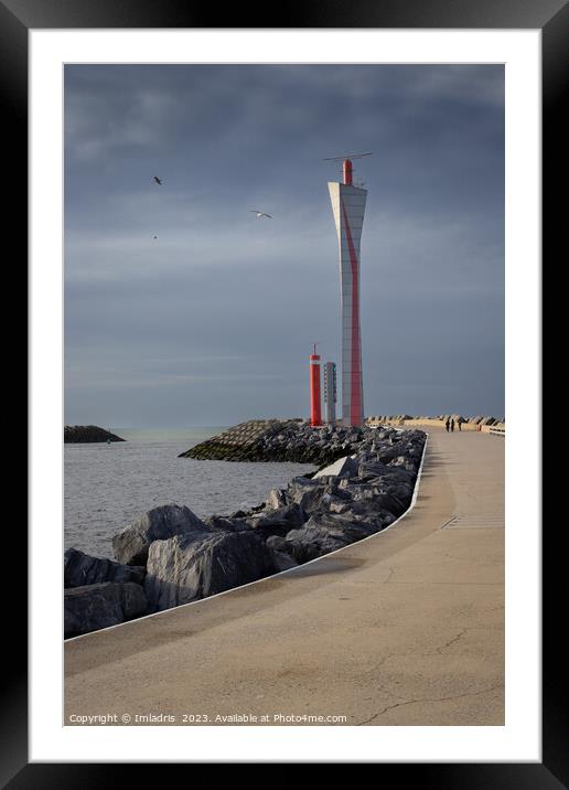Radar Tower, Ostend Habour, Belgium Framed Mounted Print by Imladris 