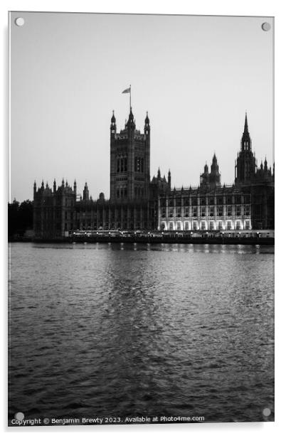 Parliament  Acrylic by Benjamin Brewty