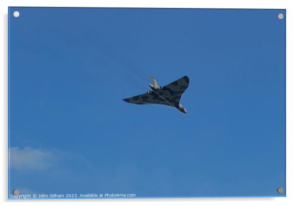 Vulcan XH558 bomber over Kent 11th October 2015 Acrylic by John Gilham