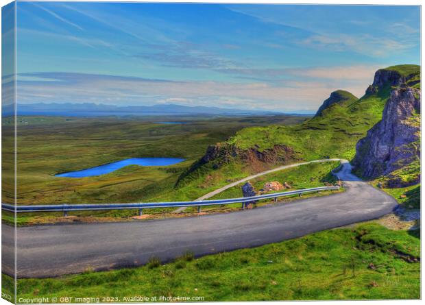 Quiraing Staffin To Uig Road Isle Of Skye Scotland Canvas Print by OBT imaging