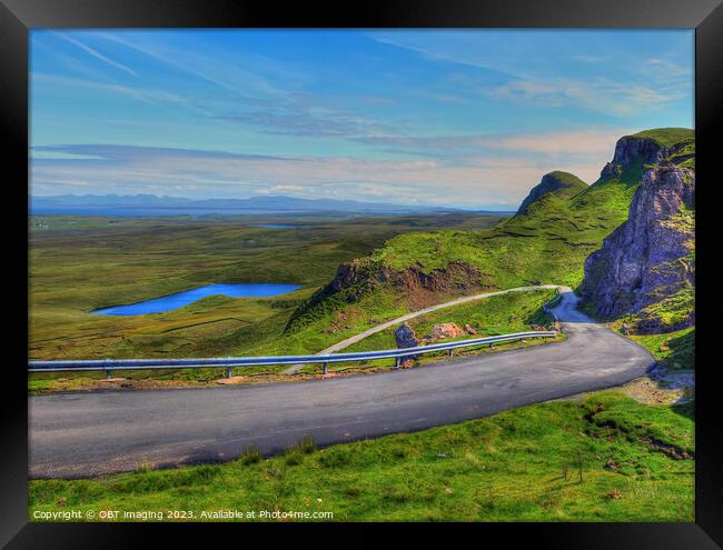 Quiraing Staffin To Uig Road Isle Of Skye Scotland Framed Print by OBT imaging