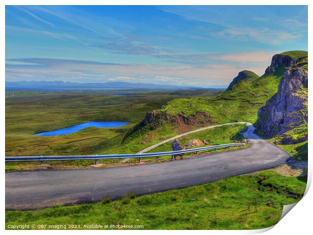 Quiraing Staffin To Uig Road Isle Of Skye Scotland Print by OBT imaging