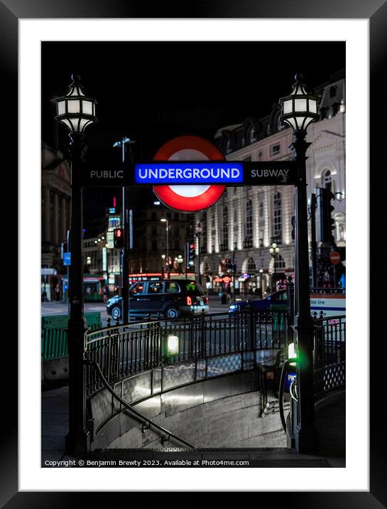 Piccadilly Station  Framed Mounted Print by Benjamin Brewty