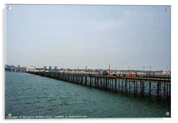 Southend-On-Sea Pier Acrylic by Benjamin Brewty