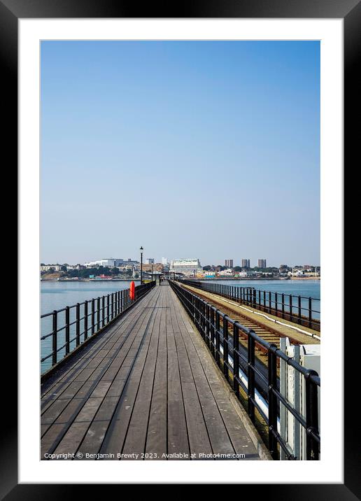 Southend-On-Sea Pier  Framed Mounted Print by Benjamin Brewty