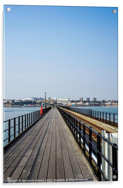 Southend-On-Sea Pier  Acrylic by Benjamin Brewty