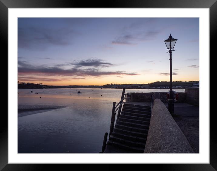 Instow Quay sunset Framed Mounted Print by Tony Twyman