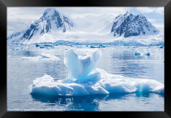 Ice on an Iceberg Framed Print by Sebastien Greber