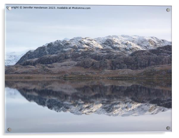 Loch Tollie reflections Acrylic by Jennifer Henderson