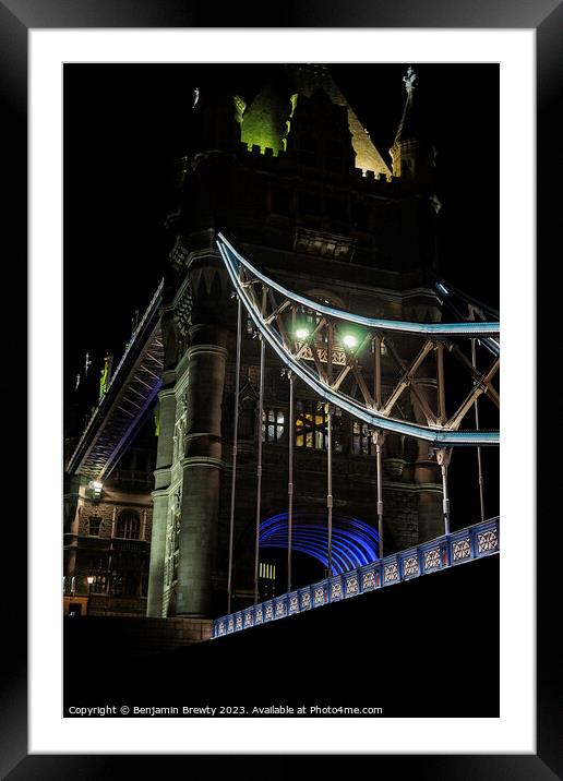 Tower Bridge Framed Mounted Print by Benjamin Brewty