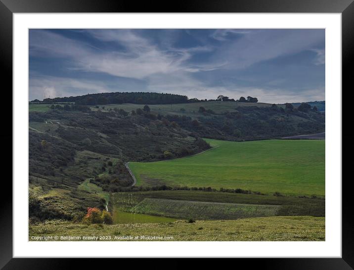 Dunstable Downs Framed Mounted Print by Benjamin Brewty