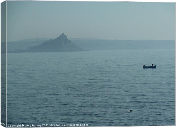 Fishing in Penzance Canvas Print by Lucy Antony