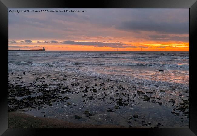 January sunrise over the North Sea Framed Print by Jim Jones