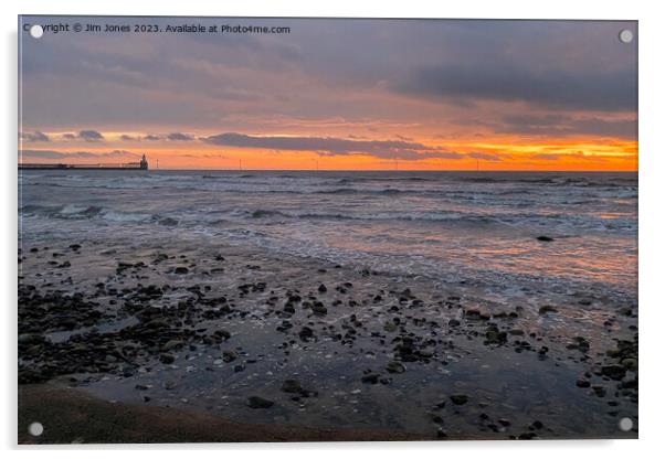January sunrise over the North Sea Acrylic by Jim Jones