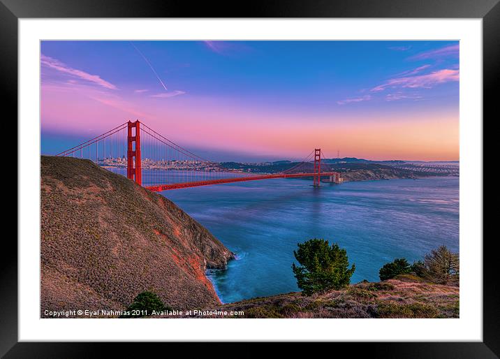 Golden Gate Bridge & the San Francisco Bay Framed Mounted Print by Eyal Nahmias