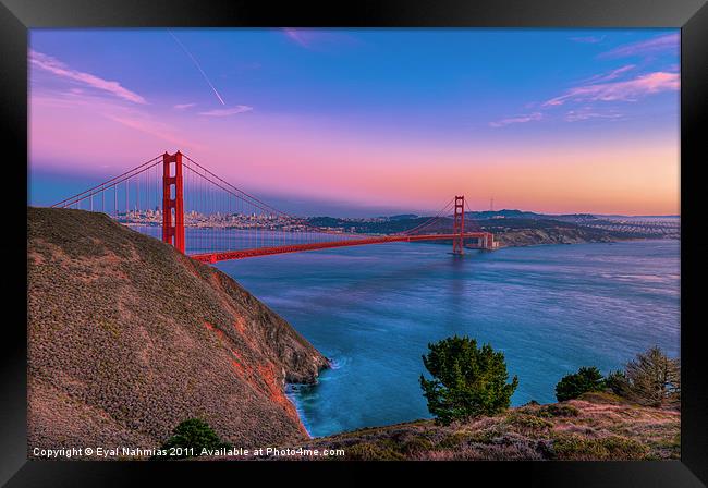 Golden Gate Bridge & the San Francisco Bay Framed Print by Eyal Nahmias