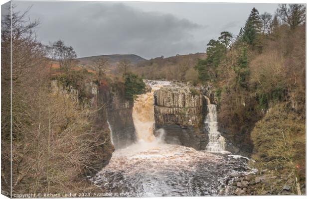 High Force Waterfall Canvas Print by Richard Laidler