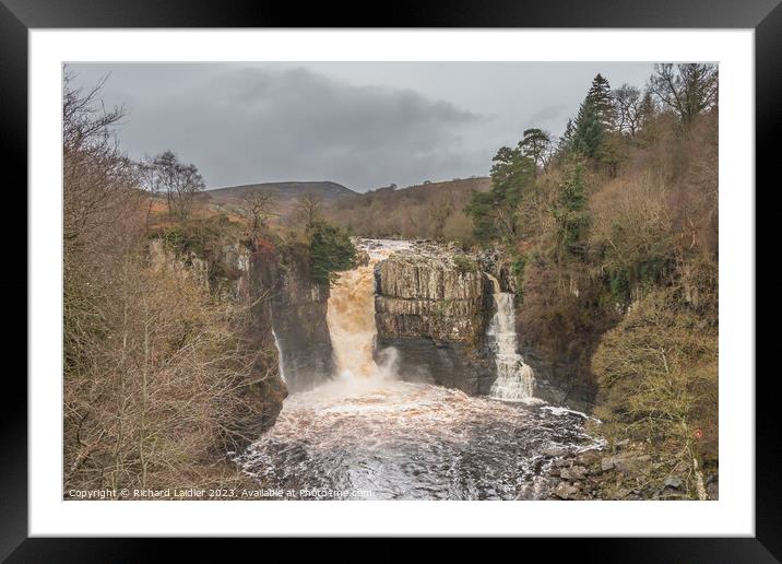 High Force Waterfall Framed Mounted Print by Richard Laidler