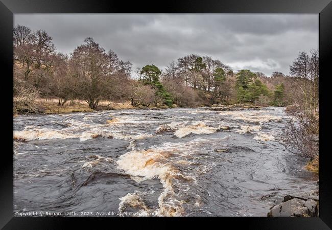 River Tees above Low Force Waterfall Framed Print by Richard Laidler