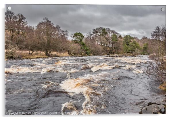 River Tees above Low Force Waterfall Acrylic by Richard Laidler