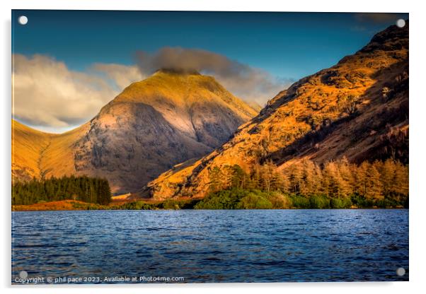 Glen Etive Acrylic by phil pace