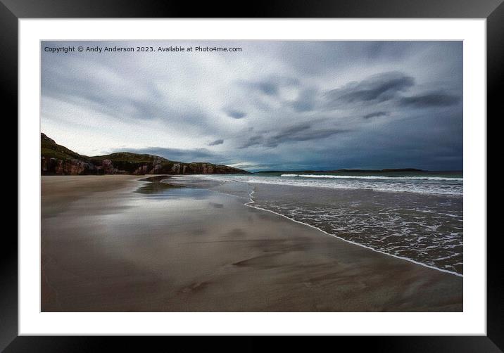 Scottish Beach Sunset Framed Mounted Print by Andy Anderson