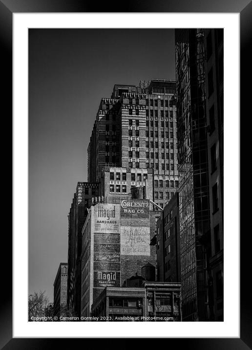 New York Ghost Signs Framed Mounted Print by Cameron Gormley