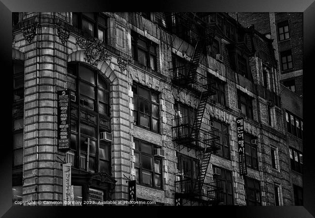 New York Fire Escapes Framed Print by Cameron Gormley