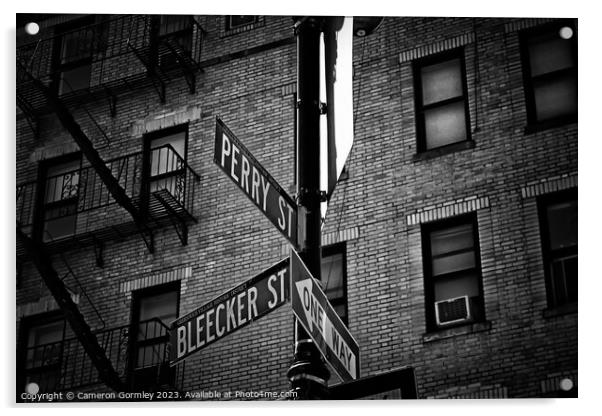 Bleeker and Perry, NYC Acrylic by Cameron Gormley