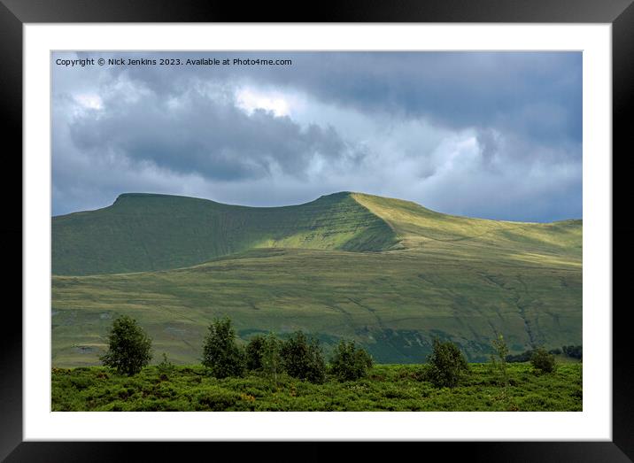 Pen y Fan and Corn Du Brecon Beacons National Park Framed Mounted Print by Nick Jenkins