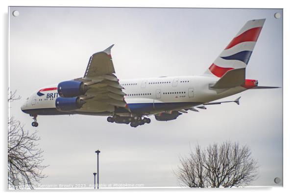 British Airways  Acrylic by Benjamin Brewty
