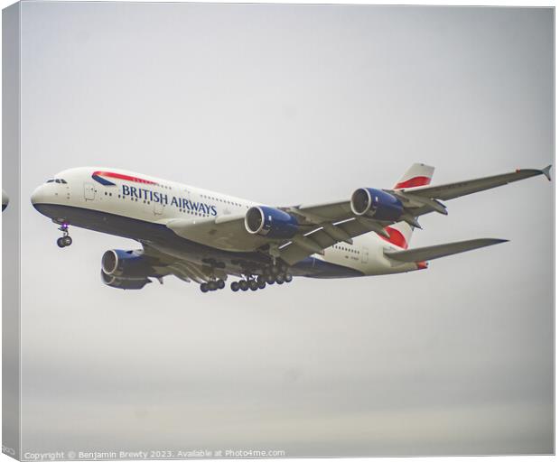 London Heathrow  Canvas Print by Benjamin Brewty