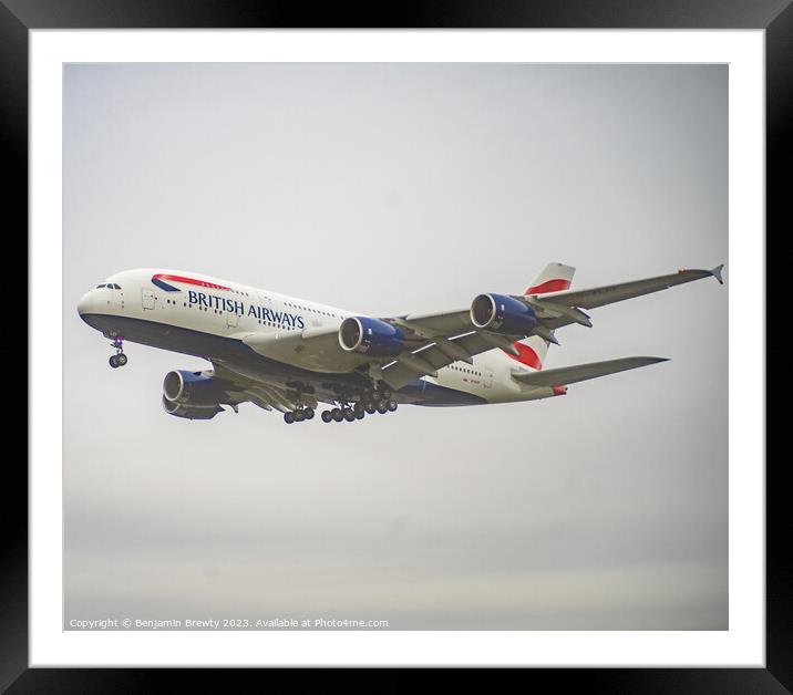 London Heathrow  Framed Mounted Print by Benjamin Brewty