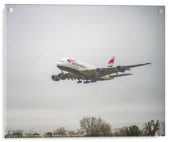 British Airways  Acrylic by Benjamin Brewty