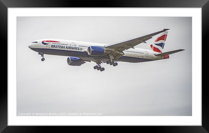 British Airways  Framed Mounted Print by Benjamin Brewty