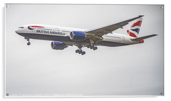 British Airways  Acrylic by Benjamin Brewty