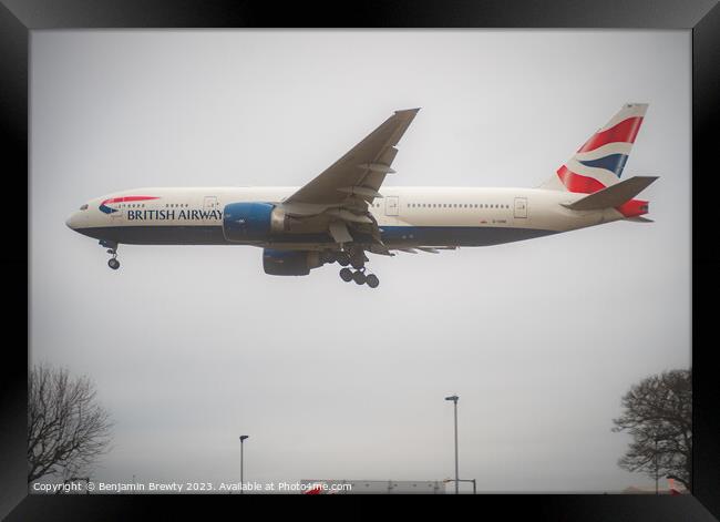 British Airways  Framed Print by Benjamin Brewty