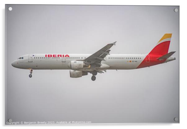 Iberia Airlines Acrylic by Benjamin Brewty