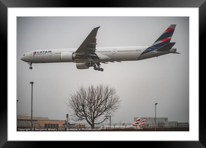 LATAM Airlines Framed Mounted Print by Benjamin Brewty