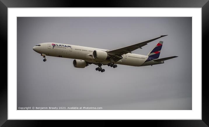 LATAM Airlines Framed Mounted Print by Benjamin Brewty