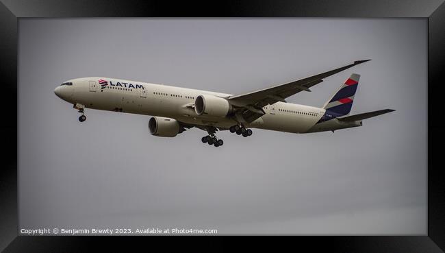 LATAM Airlines Framed Print by Benjamin Brewty