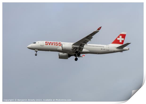 Swiss Air Print by Benjamin Brewty