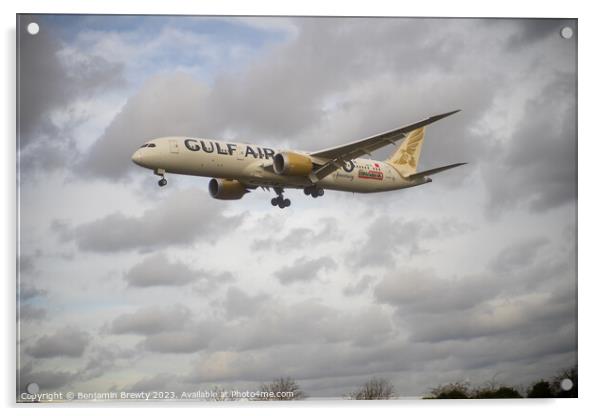 Gulf Air Acrylic by Benjamin Brewty