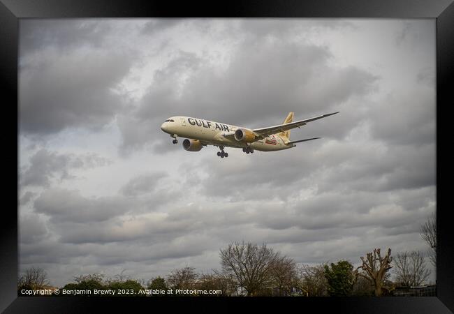 Gulf Air  Framed Print by Benjamin Brewty