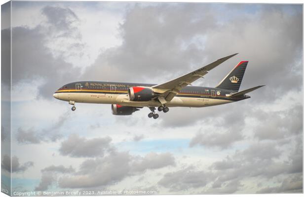 Royal Jordanian Canvas Print by Benjamin Brewty