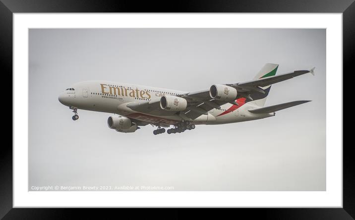 Emirates  Framed Mounted Print by Benjamin Brewty