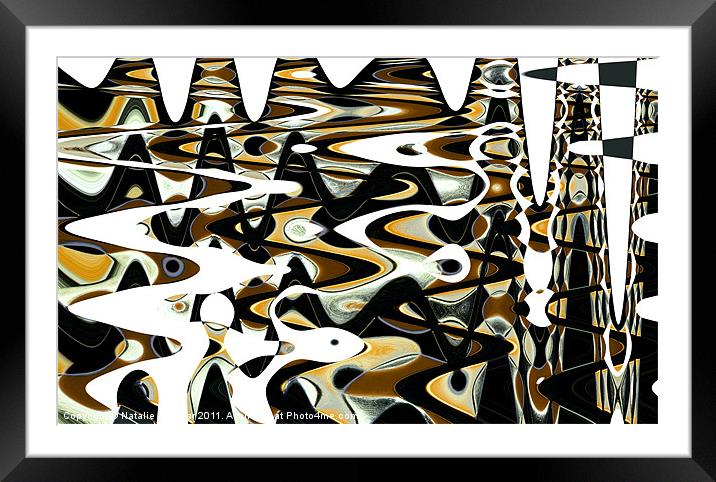 Wave Abstract V Framed Mounted Print by Natalie Kinnear
