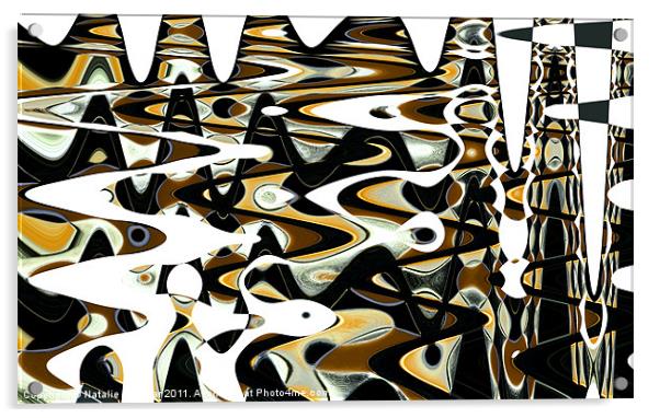 Wave Abstract V Acrylic by Natalie Kinnear