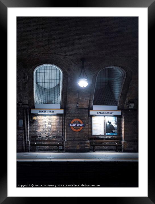Bakers Street Station Framed Mounted Print by Benjamin Brewty